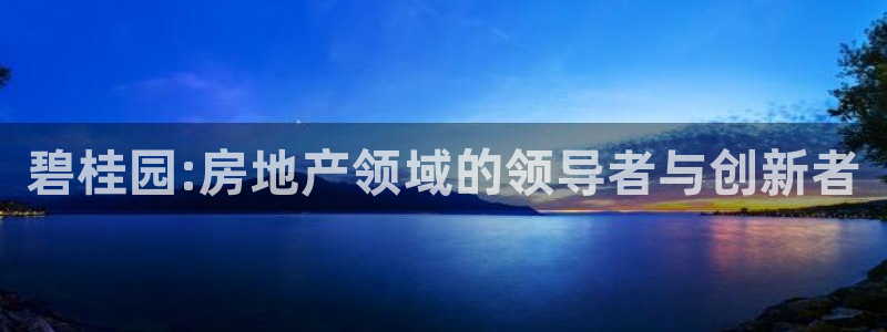 摩登招商虍金手指排名7：碧桂园:房地产领域的领导者与创新者