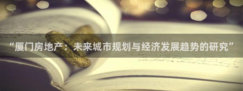 摩登7股东：“厦门房地产：未来城市规划与经济发展趋势的研究”
