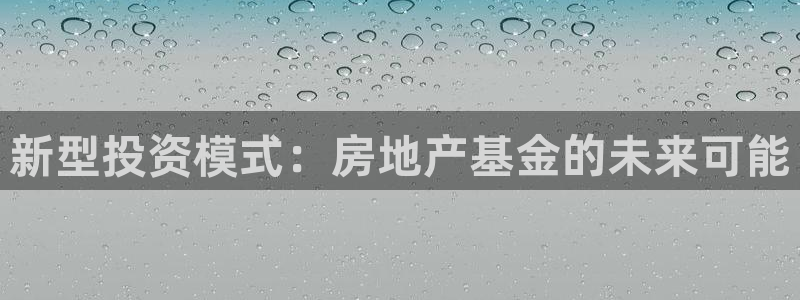 摩登7平台招商：新型投资模式：房地产基金的未来可能