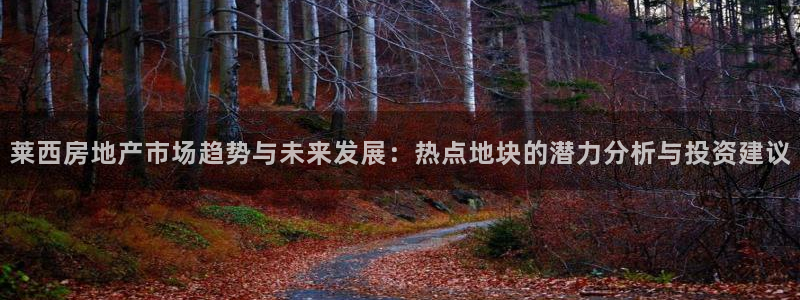 摩登世界7：莱西房地产市场趋势与未来发展：热点地块的潜力分析